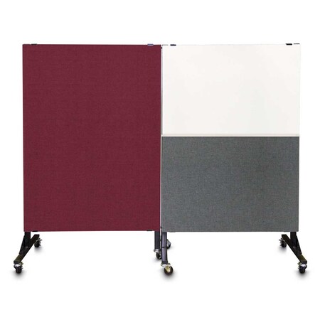 United Visual Products Sliding Door Indoor Enclosed Corkboard, 4 UV9001ACS-BLACK-KEYLIME